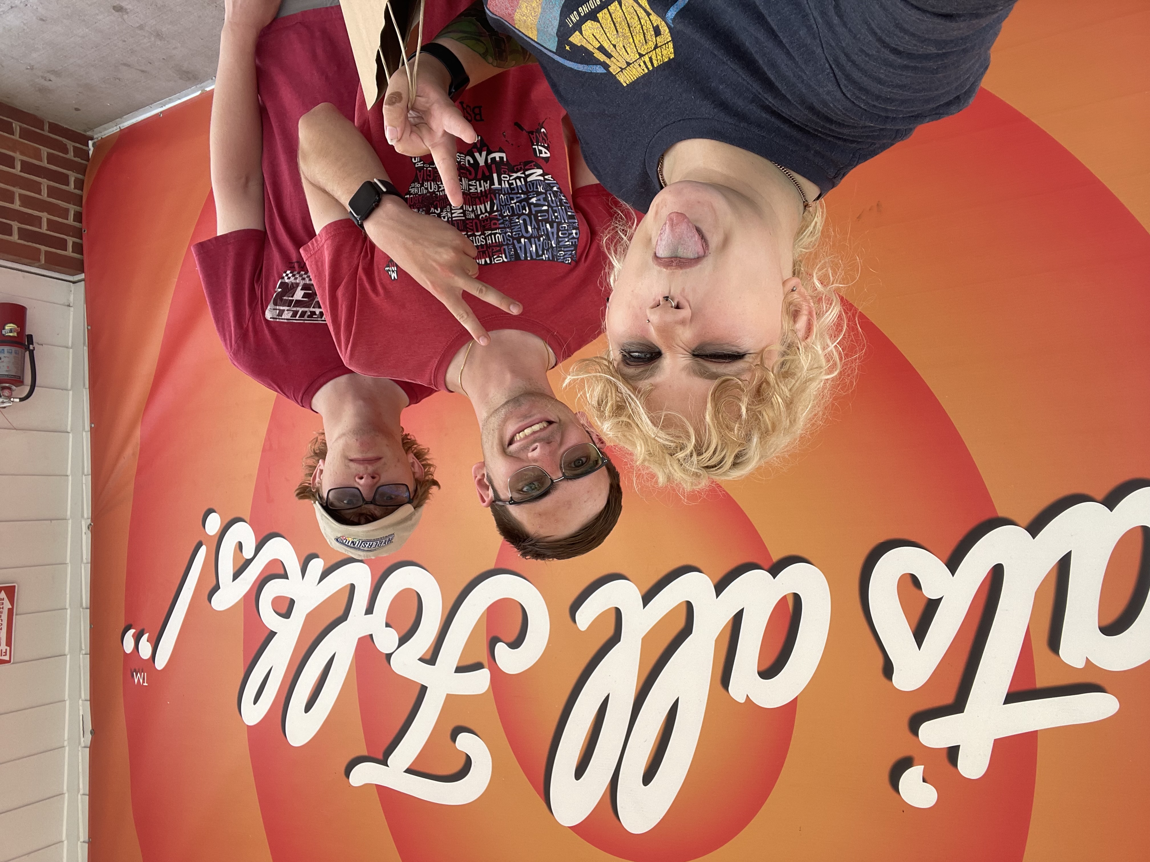 Taylor, Graham, and I at the exit sign