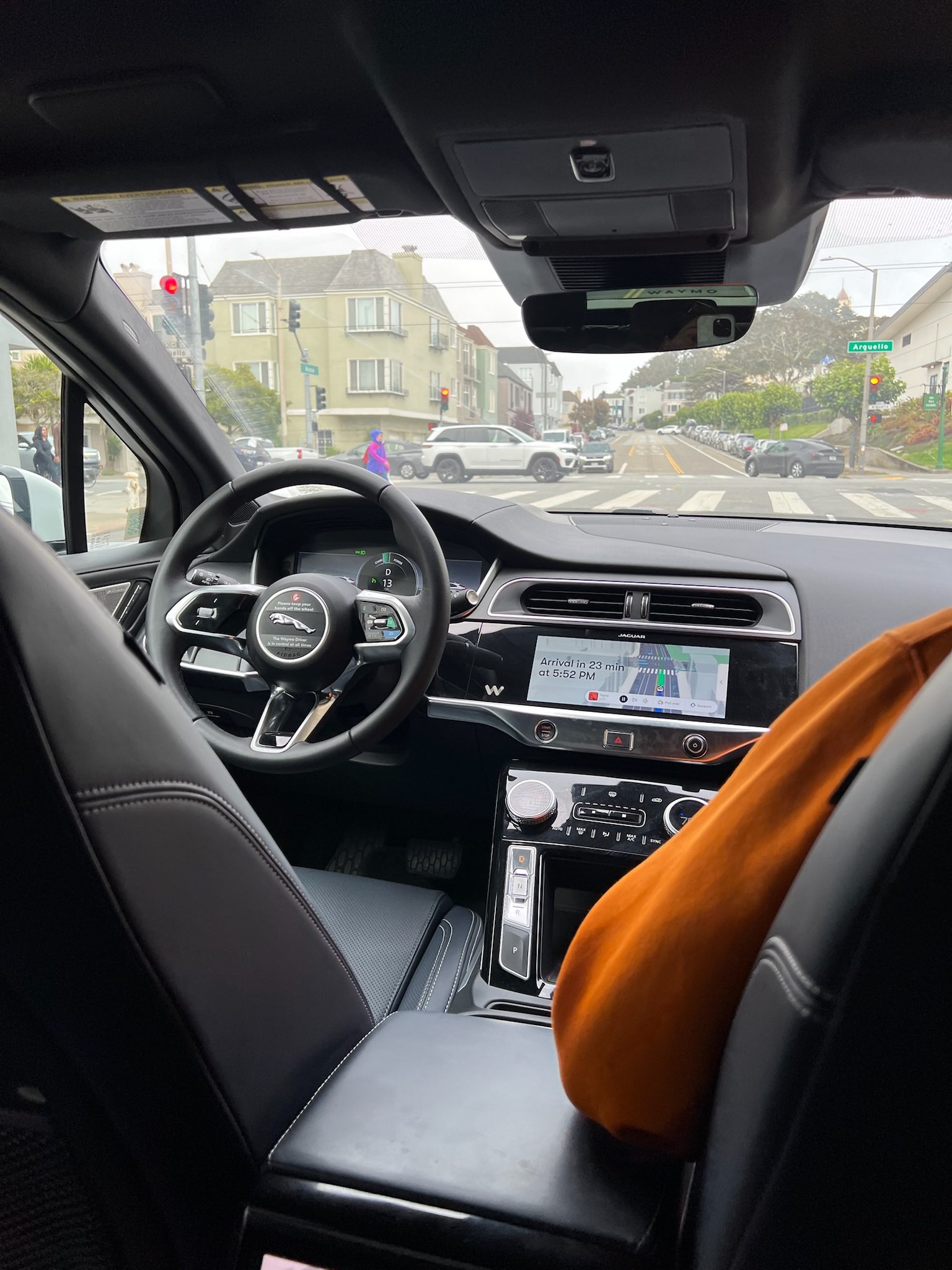 Riding the Waymo to dinner